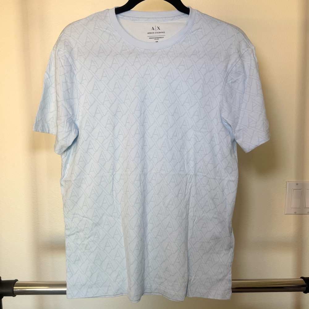 A/X Armani Exchange Men’s T-Shirt, Baby Blue